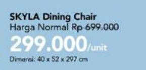 Promo Harga Skyla Dining Chair  - Carrefour
