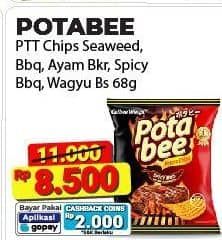 Potabee Snack Potato Chips 68 gr Diskon 22%, Harga Promo Rp8.500, Harga Normal Rp11.000, Cashback Rp2.000 dengan GOPAY min transaksi Rp15.000