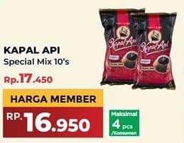 Promo Harga Kapal Api Kopi Bubuk Special Mix per 10 sachet 24 gr - Yogya