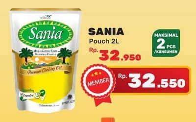 Promo Harga Sania Minyak Goreng 2000 ml - Yogya