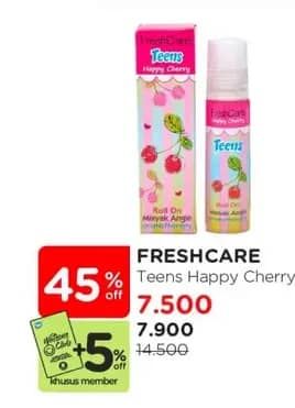 Promo Harga Fresh Care Aromatherapy Teens Happy Cherry 10 ml - Watsons