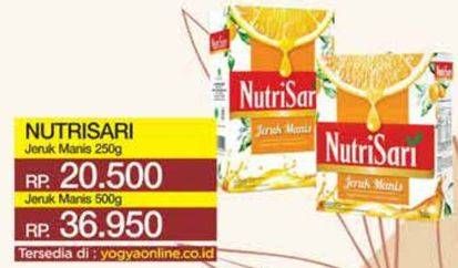 Promo Harga Nutrisari Powder Drink Jeruk Manis 250 gr - Yogya