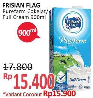 Promo Harga FRISIAN FLAG Susu UHT Purefarm Swiss Chocolate, Full Cream 900 ml - Alfamidi
