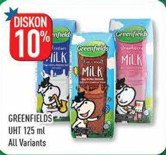 Promo Harga GREENFIELDS UHT All Variants 125 ml - Hypermart