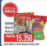 Promo Harga KARAWACI Baso Urat 50s/ Mutiara 250gr  - Hypermart