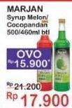 Promo Harga MARJAN Syrup Boudoin Melon, Cocopandan 460 ml - Indomaret