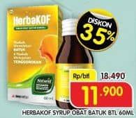 Promo Harga Herbakof Obat Batuk 60 ml - Superindo