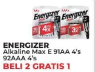 Promo Harga ENERGIZER Battery Alkaline Max AA E91, AAA E92 4 pcs - Yogya