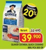 Promo Harga Quaker Oatmeal Quick Cooking 800 gr - Superindo