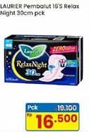 Promo Harga Laurier Relax Night 30cm 16 pcs - Indomaret