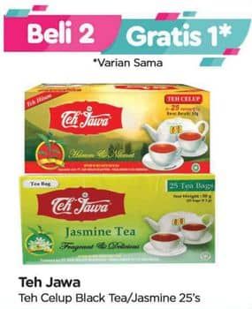 Promo Harga Teh Jawa Teh Celup Jasmine Tea, Black Tea per 25 pcs 2 gr - TIP TOP