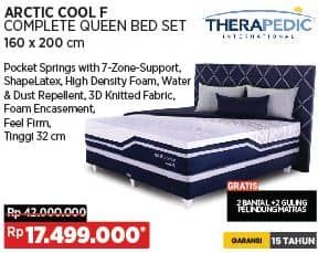 Promo Harga Therapedic Arctic Cool F Complete Queen Bed Set 160 X 200 Cm  - COURTS