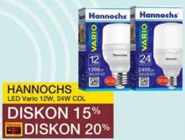 Promo Harga Hannochs Bola Lampu LED Kapsul Vario 12 Watt, 24 Watt  - Yogya