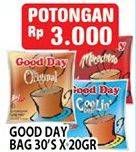 Promo Harga Good Day Instant Coffee 3 in 1 per 30 sachet 20 gr - Hypermart