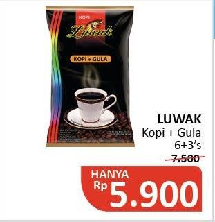 Promo Harga Luwak Kopi + Gula 9 pcs - Alfamidi