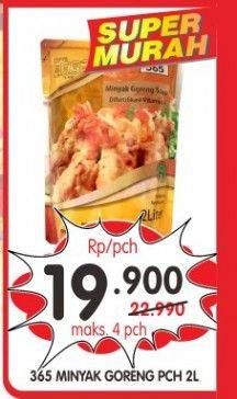 Promo Harga 365 Minyak Goreng 2 ltr - Superindo