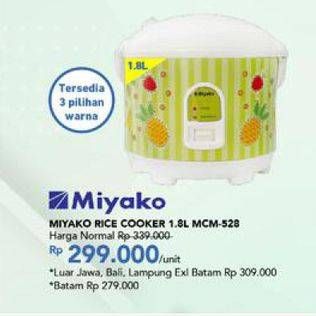 Promo Harga MIYAKO MCM 528 | Magic Com  - Carrefour