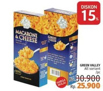 Promo Harga GREEN VALLEY Macaroni & Cheese All Variants  - LotteMart