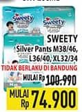 Promo Harga Sweety Silver Pants M38, XL32, XL34, L36, L40 32 pcs - Hypermart