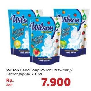 Promo Harga WILSON Hand Soap Apple, Lemon, Strawberry 300 ml - Carrefour