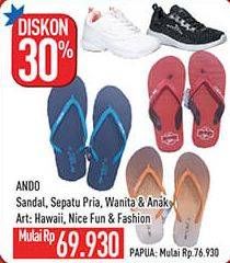 Promo Harga ANDO Sandal Hawaii, Fun Ladies, Nice Fashion  - Hypermart