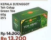 Promo Harga Kepala Djenggot Teh Celup Green Tea Premium, Green Tea Super 60 gr - Indomaret