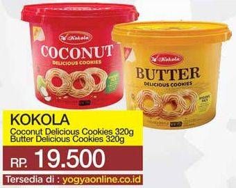 Promo Harga KOKOLA Delicious Cookies Butter, Coconut 320 gr - Yogya
