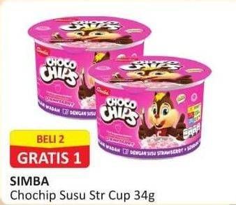 Promo Harga SIMBA Cereal Choco Chips Susu Strawberry 37 gr - Alfamart
