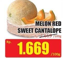 Promo Harga Melon Red Sweet Cantalope per 100 gr - Hari Hari