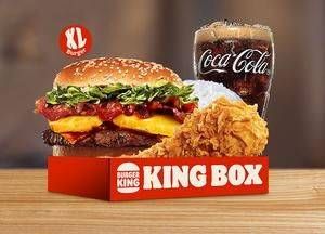 Promo Harga Burger King King Box Tropical Whopper Medium  - Burger King