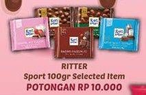 Promo Harga RITTER SPORT Almond Chocolate 100 gr - Hypermart