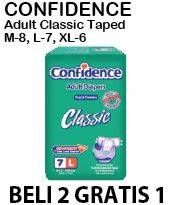 Promo Harga CONFIDENCE Adult Diapers Perekat M8, L7, XL6  - Alfamart