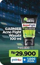 Promo Harga Garnier Men Acno Fight Facial Foam Anti-Bacteria Wasabi Brightening 100 ml - Indomaret