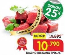 Promo Harga Daging Rendang Sapi Spesial per 100 gr - Superindo