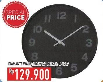 Promo Harga DIAMANTE Wall Clock D-1707  - Hypermart