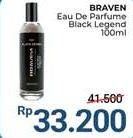 Promo Harga BRAVEN Eau De Parfum Black Legend 100 ml - Alfamidi
