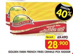 Promo Harga GOLDEN FARM French Fries Crinkle 1 kg - Superindo