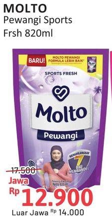 Promo Harga Molto Pewangi Sports Fresh 820 ml - Alfamidi