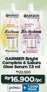 Promo Harga Garnier Booster Serum Light Complete Vitamin C, Sakura White Hyaluron 7 ml - Indomaret
