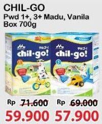 Promo Harga Morinaga Chil Go Bubuk 1+ Vanilla, Madu 700 gr - Alfamart