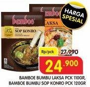 Promo Harga Bamboe Bumbu Instant Laksa, Sop Konro 110 gr - Superindo