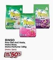 Promo Harga Rinso Anti Noda Deterjen Bubuk + Molto Classic Fresh, + Molto Pink Rose Fresh, + Molto Purple Perfume Essence 1800 gr - Yogya