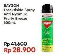 Promo Harga BAYGON Insektisida Spray Fruity Breeze 600 ml - Indomaret