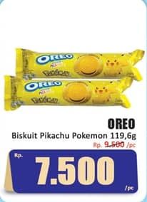Promo Harga Oreo Biskuit Sandwich Pokemon Cokelat Pisang 119 gr - Hari Hari