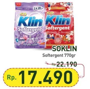 Promo Harga So Klin Softergent 770 gr - Hypermart