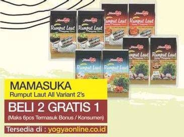 Promo Harga MAMASUKA Rumput Laut Panggang All Variants 2 pcs - Yogya