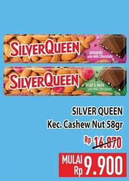 Promo Harga Silver Queen Chocolate Kecuali Cashew 58 gr - Hypermart