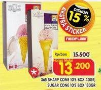 Promo Harga 365 Sharp Cone / Sugar Cone 10 pcs - Superindo