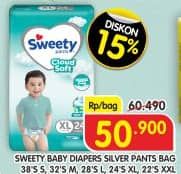 Promo Harga Sweety Silver Pants S38, M32, L28, XL24, XXL22 22 pcs - Superindo