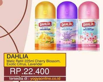 Promo Harga DAHLIA Freshgo Matic Cherry Blossom, Exotic Citrus, Fresh Lavender 225 ml - Yogya